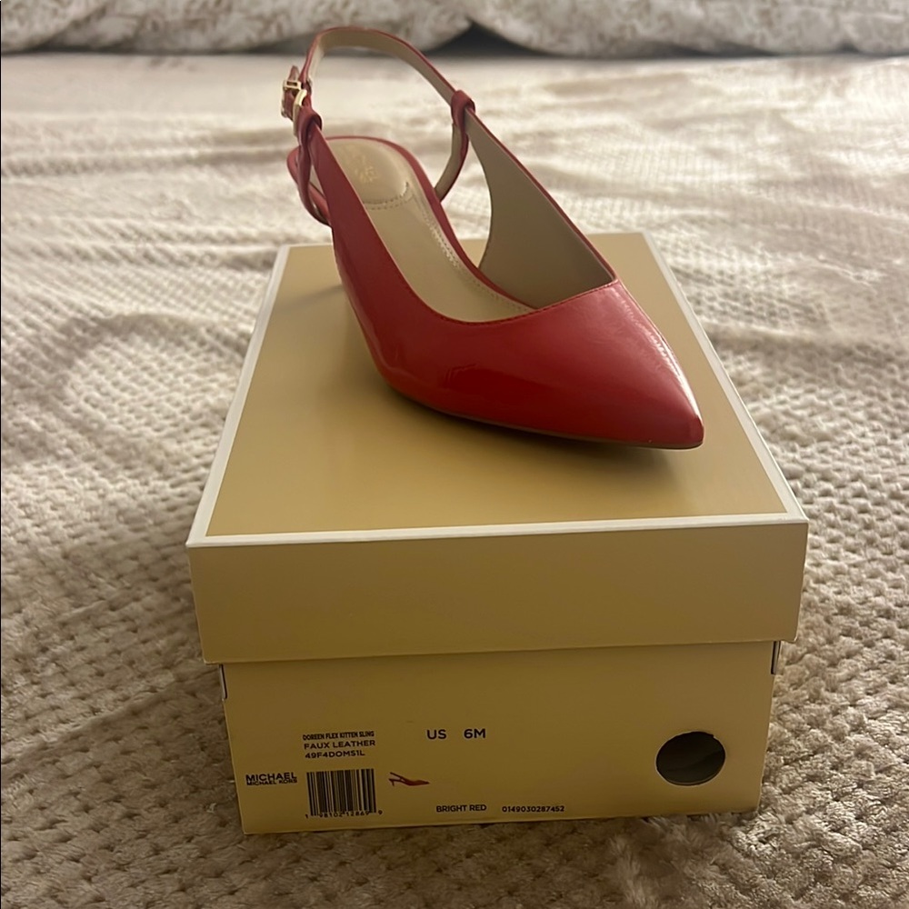 Michael Kors Women's Red Slingback Heels